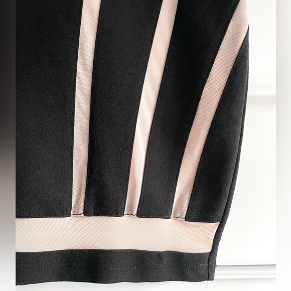 UNBRANDED Black and Nude Mesh Clubbing Dress - Picture 7 of 9